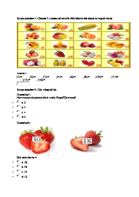 Đề thi Violympic môn Tiếng anh lớp 2 vòng 5